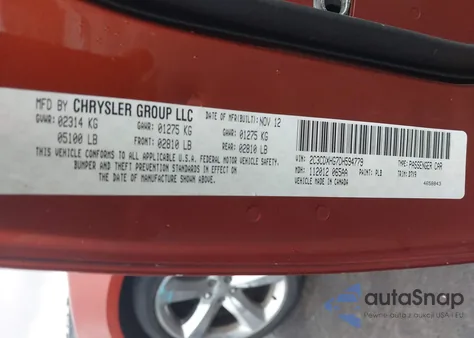 2013 Dodge Charger Sxt z USA, uszkodzony, nr VIN 2C3CDXHG7DH594779